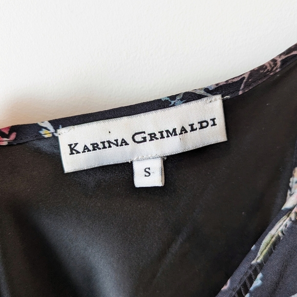 Karina Grimaldi Briana Crossover Maxi Dress in Black Garden - Picture 5 of 6